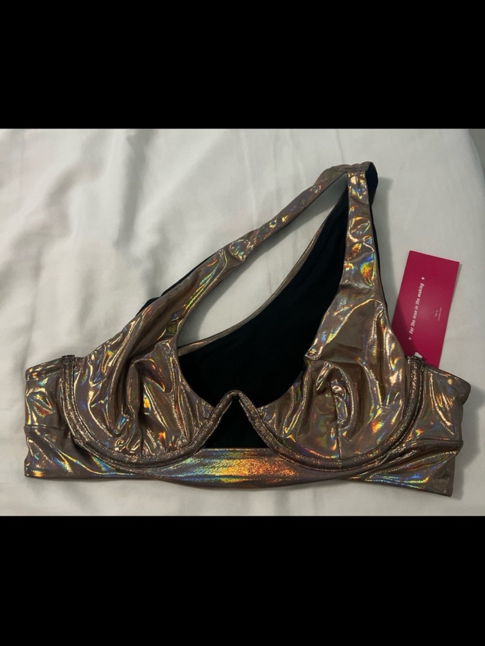 EDC Holographic Metallic Underwire Bralette - Bronze Edm edc festival rave top